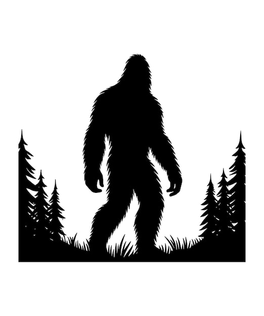 Premium Vector | BIG FOOT SILHOUETTE VECTOR ILLUSTRATION DESIGN 06