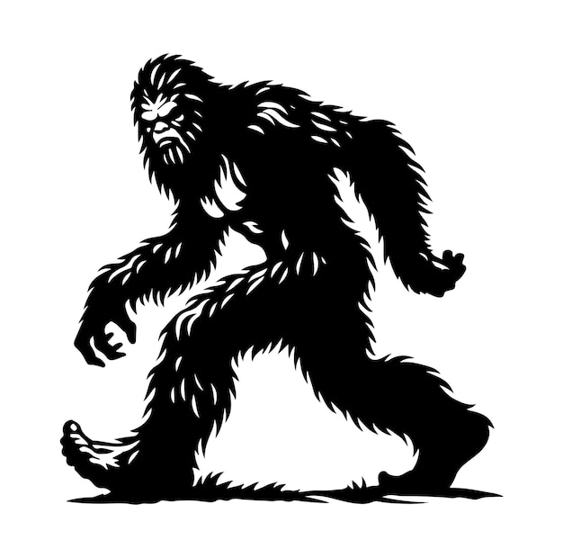 BIG FOOT SILHOUETTE VECTOR ILLUSTRATION | Premium AI-generated vector