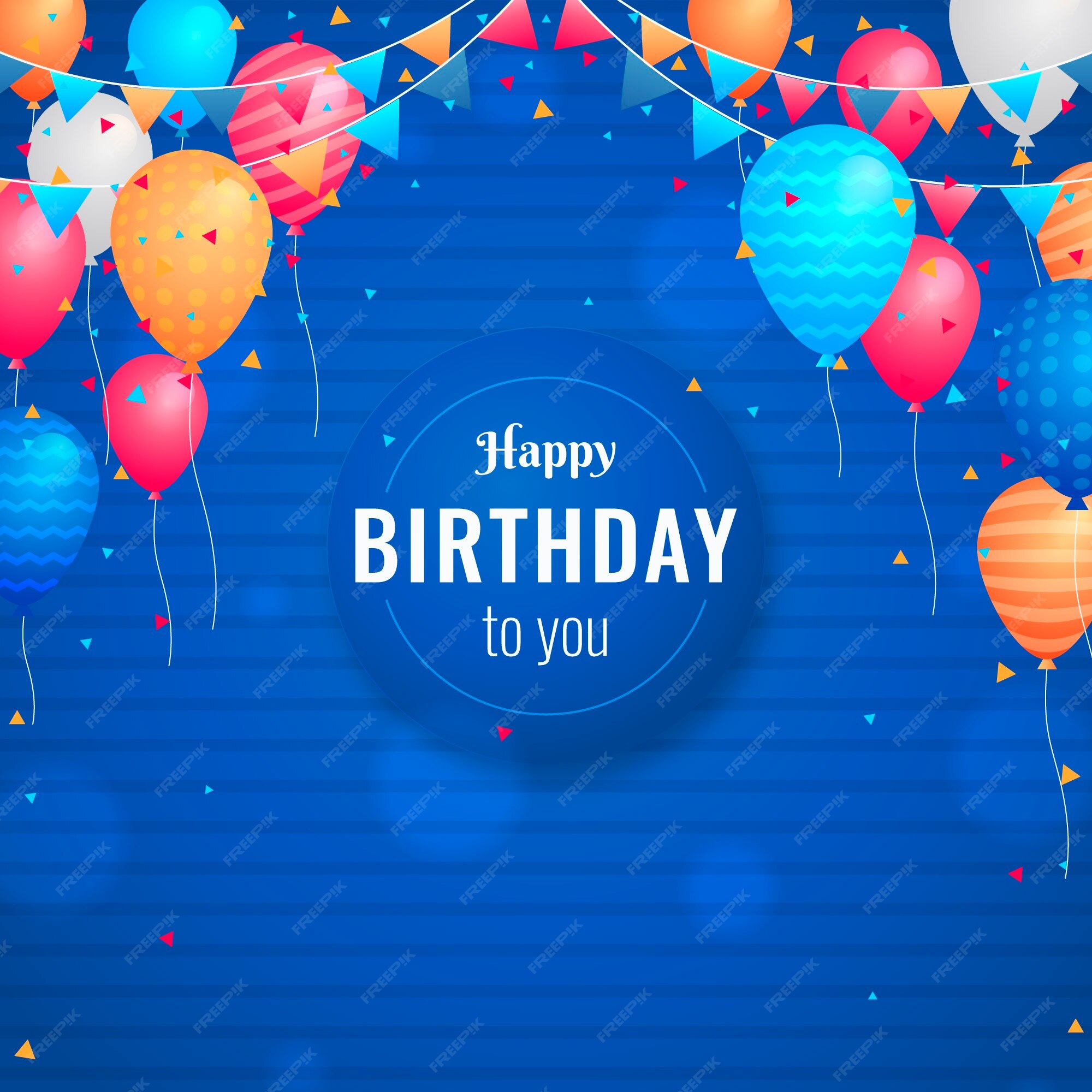 Premium Vector | Birthday background in flat design