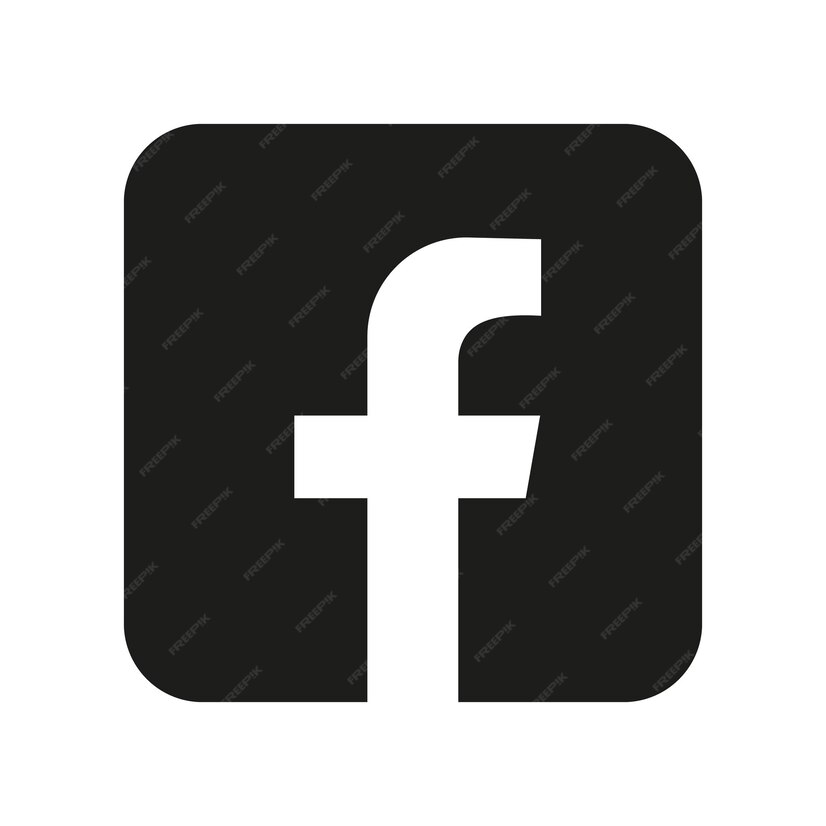 Premium Vector | Black facebook logo social media logo