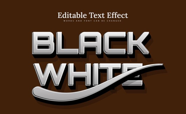 Premium Vector | Black white text effect