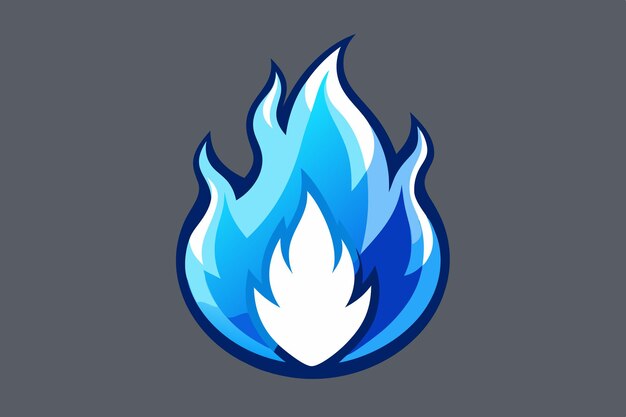 Blue fire vector icon | Premium AI-generated vector