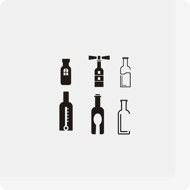 Premium Vector | Bottle logo design vector image, bottle combination image.