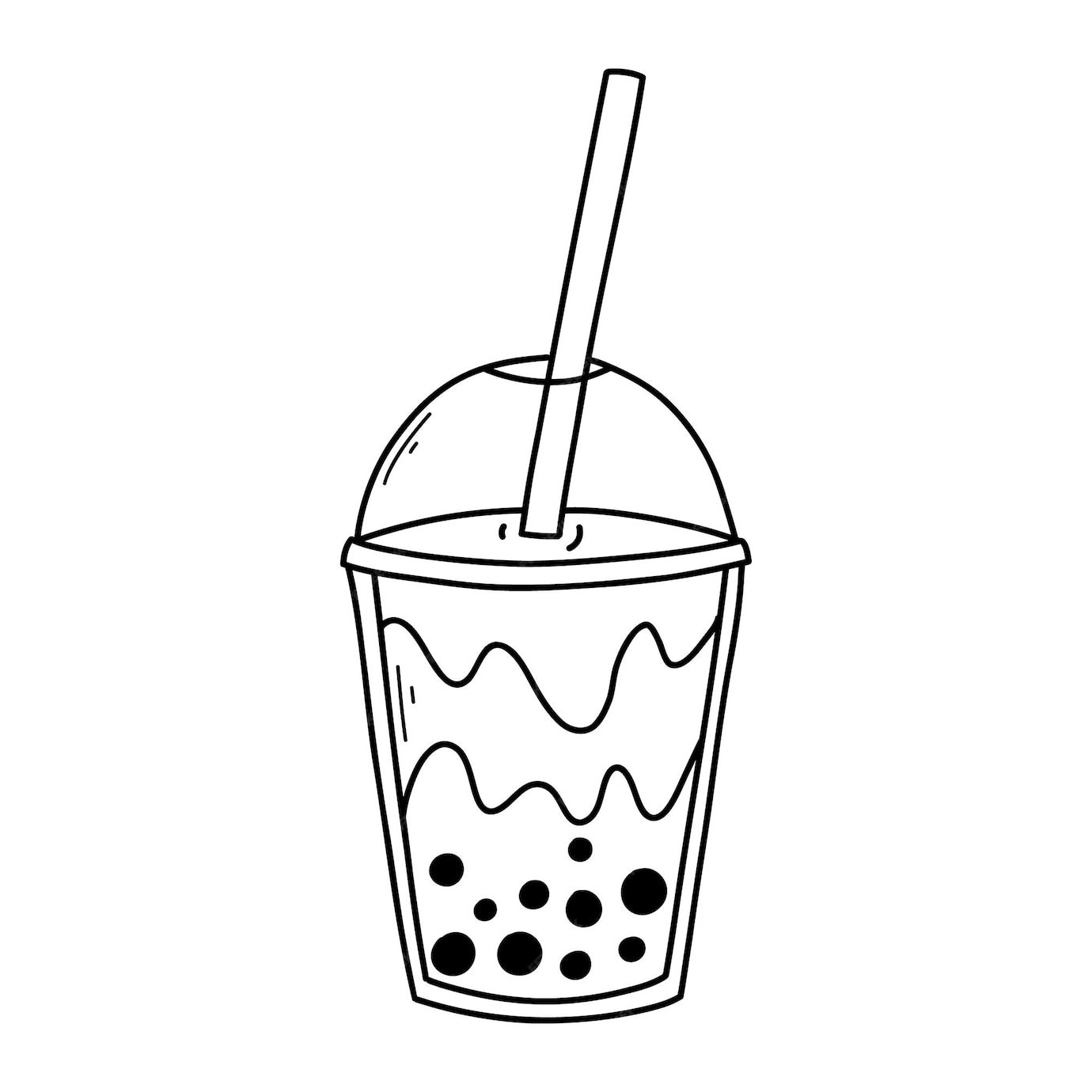 Premium Vector | Bubble tea isolated on a white background in doodle ...