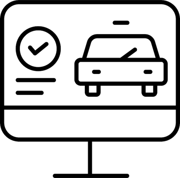 Premium Vector | On Car Service Outline vector illustration icon