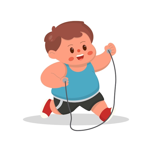 Premium Vector | Cartoon illustration of children playing jump rope