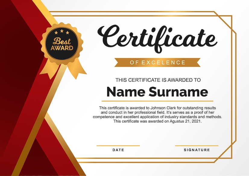 Premium Vector | Certificate appreciation award template