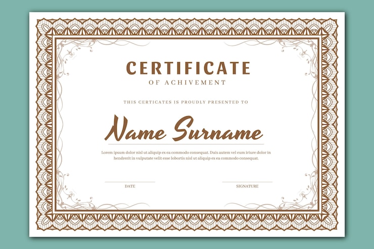 Premium Vector | Certificate borders design