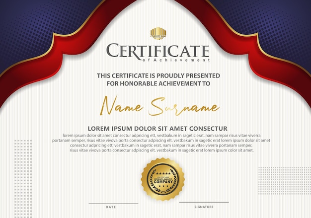 Premium Vector | Certificate template with luxury and texture pattern ...