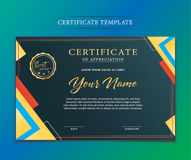 Premium Vector | Certificate template