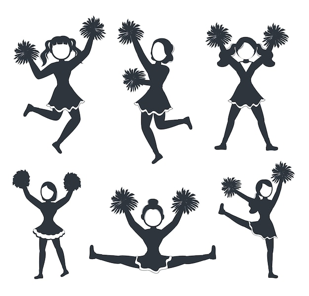 Cheerleading Silhouette Clip Art