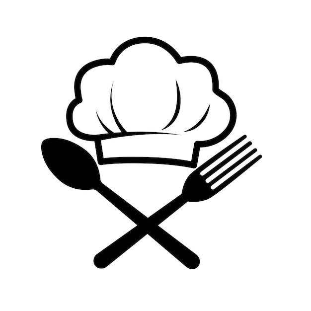 Premium Vector | Chef hat with kitchen utensils chef hat spoon fork