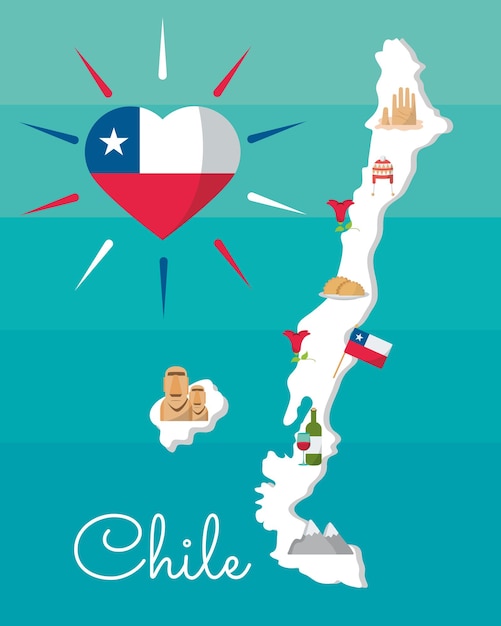 Premium Vector | Chile travel promotion