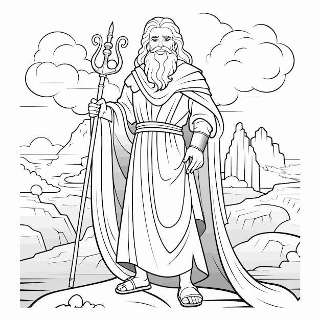 Premium Vector | Christian_jesus_preaching_coloring_page_for_kids