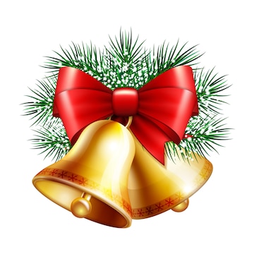 Premium Vector | Christmas golden bells