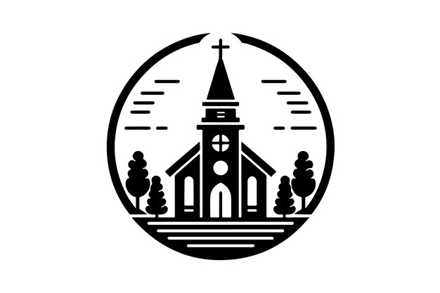 Premium Vector | Church vector logo icon