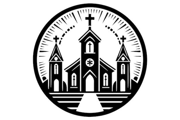 Premium Vector | Church vector logo icon