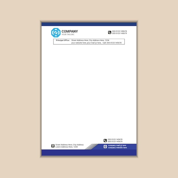 Premium Vector | Clean and Elegant Corporate Letterhead Template