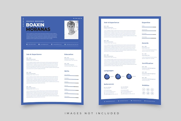 Premium Vector | Clean resume template