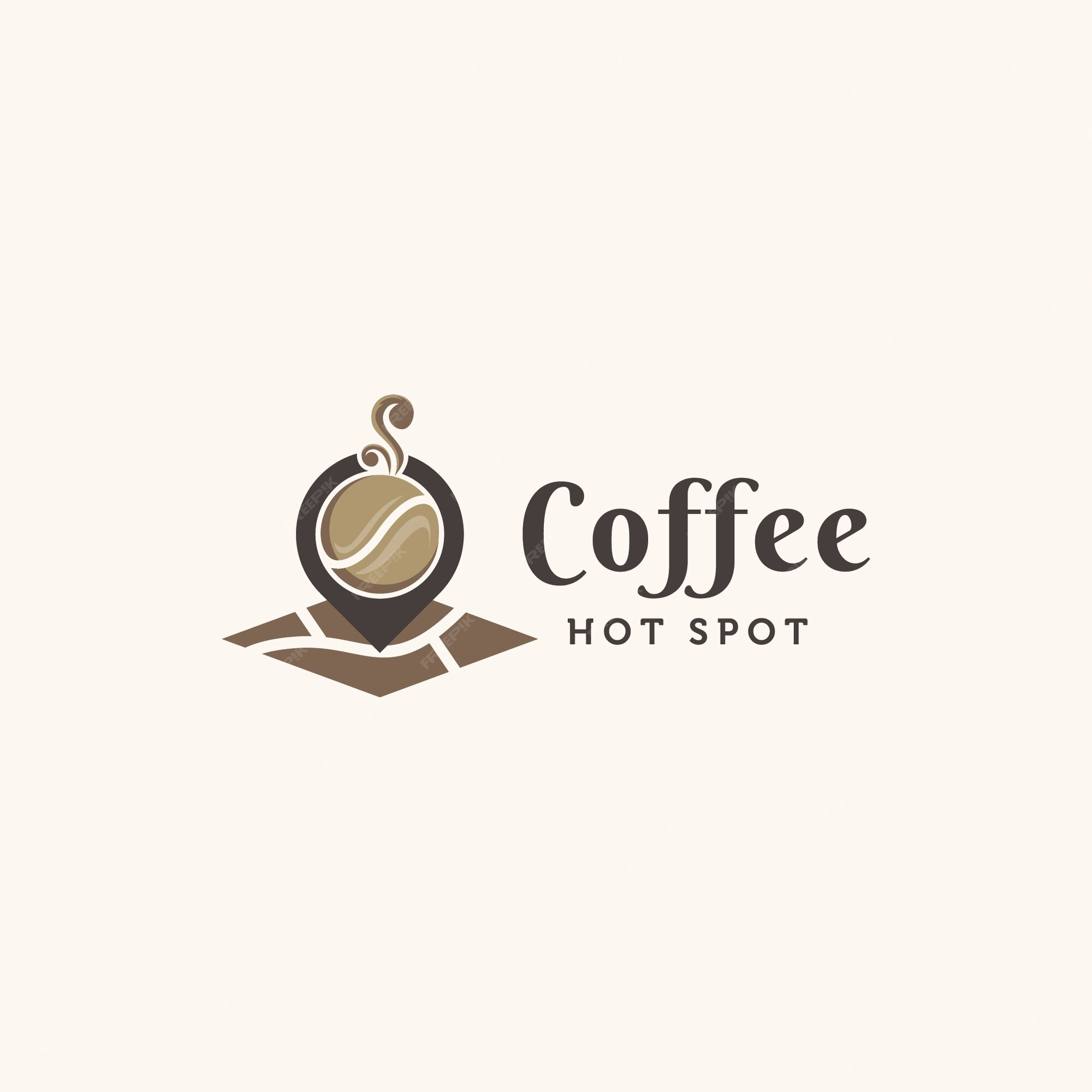 Premium Vector | Coffe hot spot, design logo template