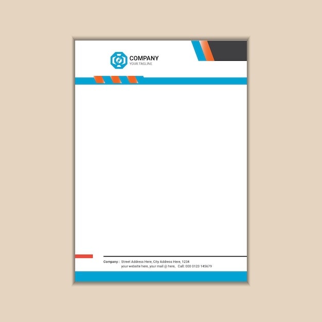 Premium Vector | Corporate identity a modern and simple letterhead design