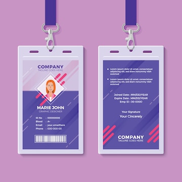 Premium Vector | Creative id card design template