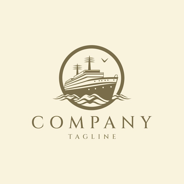 Premium Vector | Cruise ship logo design vector illustration