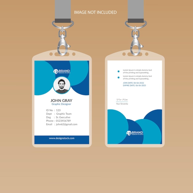 Premium Vector | Elegant id card design template