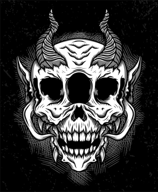 Premium Vector | Eyes skeleton devil illustration design concepts