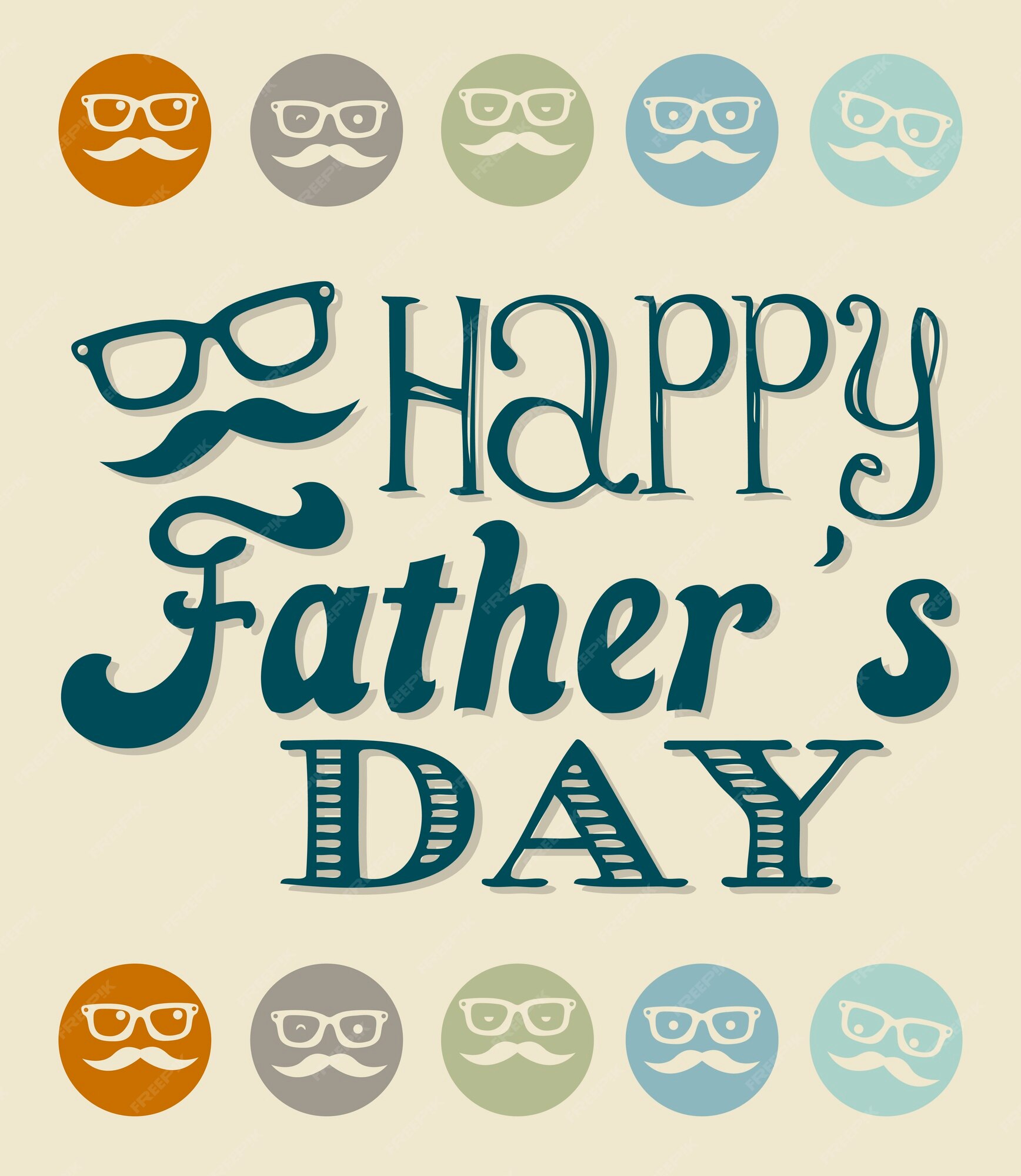 Premium Vector | Fathers day card retro style vector illustration