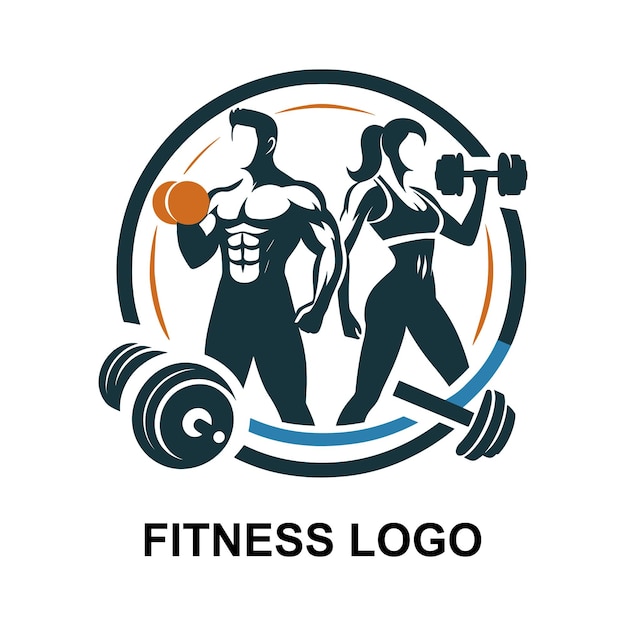 Premium Vector | A fitness logo on white background