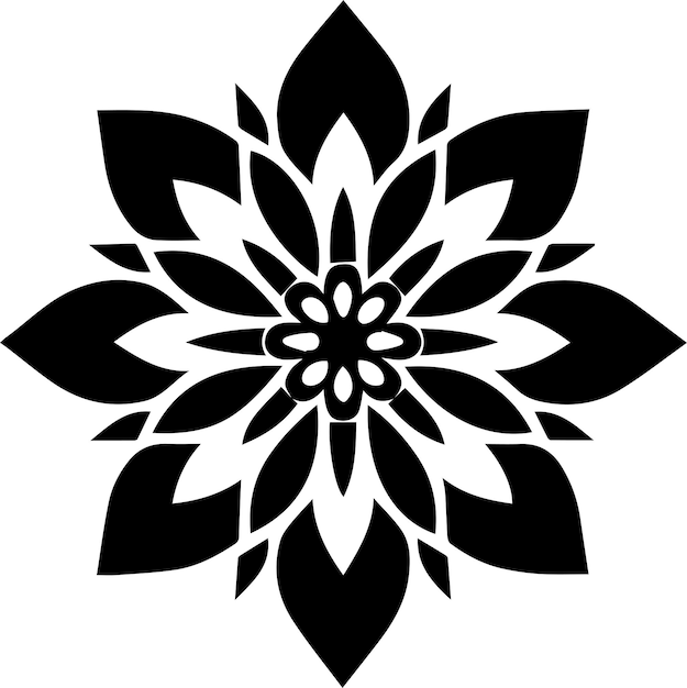 Premium Vector | Flower icon vector illustration black color flower ...