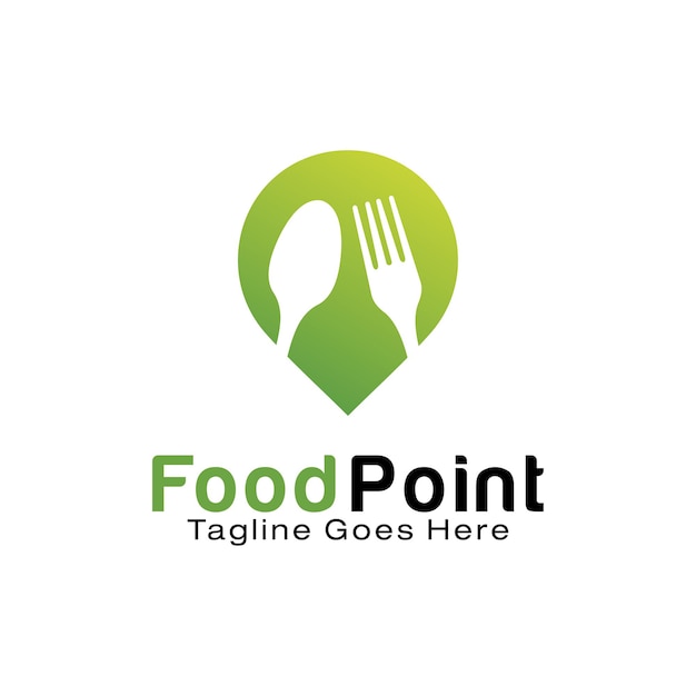 Premium Vector | Food point logo design template