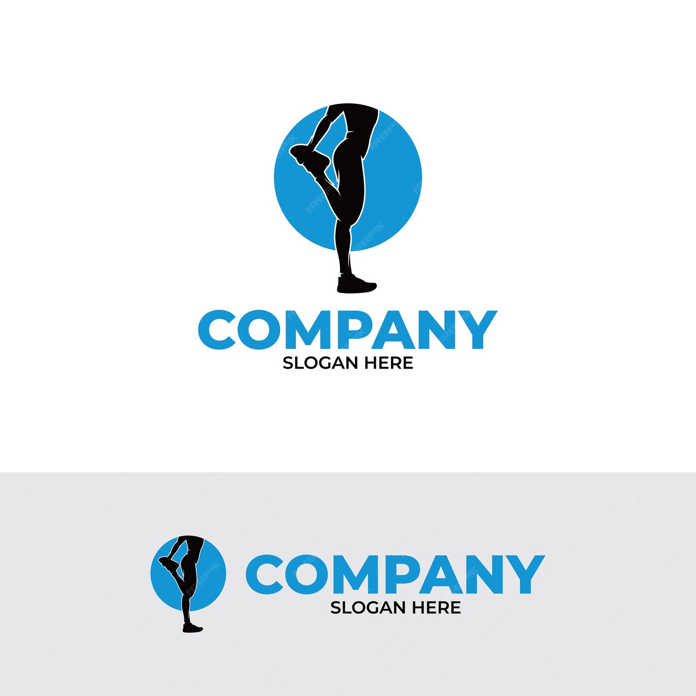 Premium Vector | Foot gymnastic logo design template