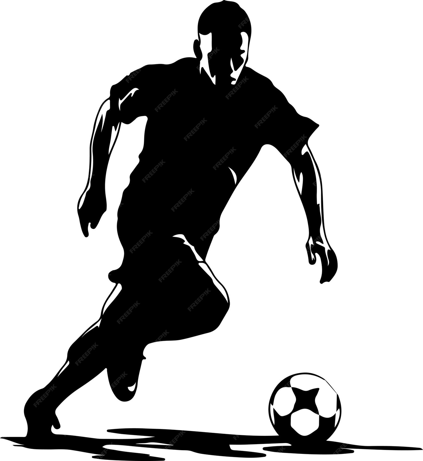 Premium Vector | Futsal football player silhouette vector soccer player