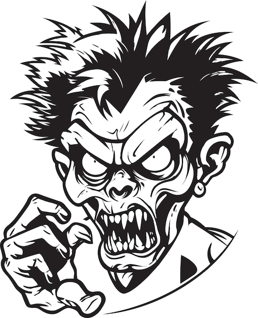 Premium Vector | Ghastly guide zombie mascot image zombie pal mascot ...