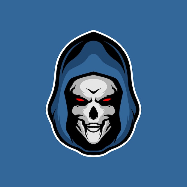 Premium Vector | Grim reaper head mascot