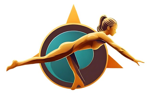 Premium Vector | Gymnastics world cup logo design