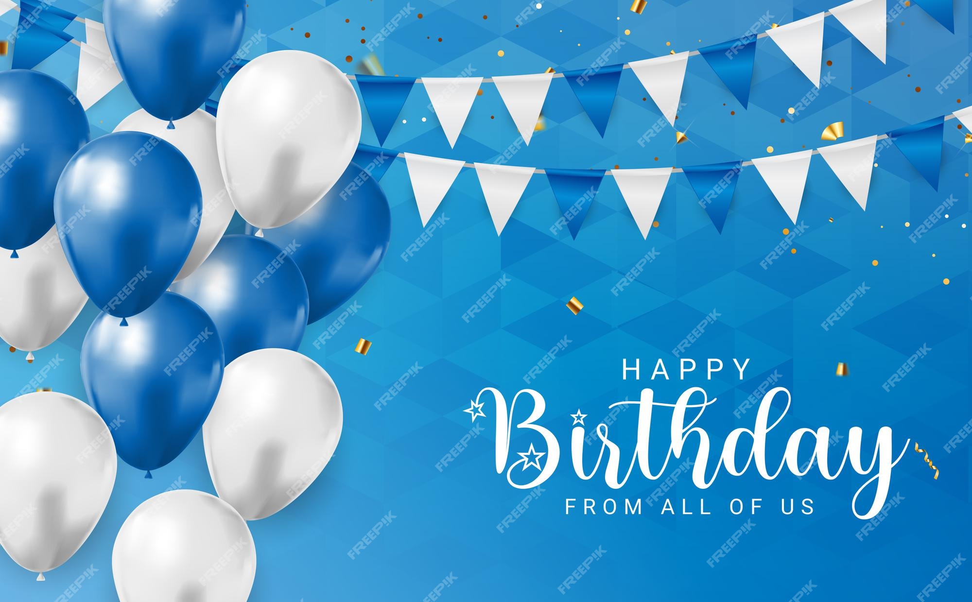 Premium Vector | Happy birthday congratulations banner design with ...