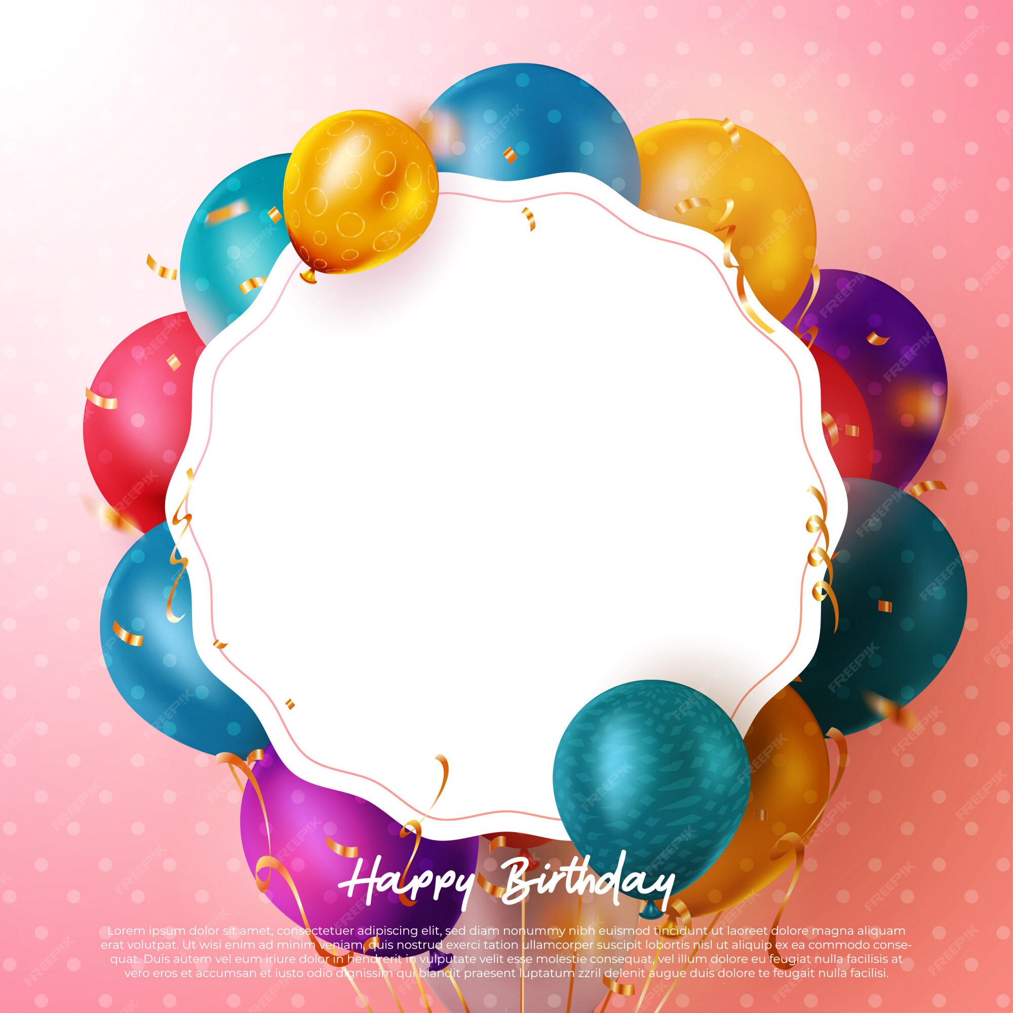 Premium Vector | Happy birthday text greeting card with colorful ...