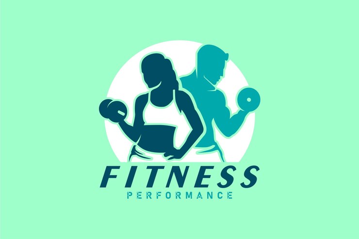 Premium Vector | Health fit logo with unisex athlete exercise vector ...