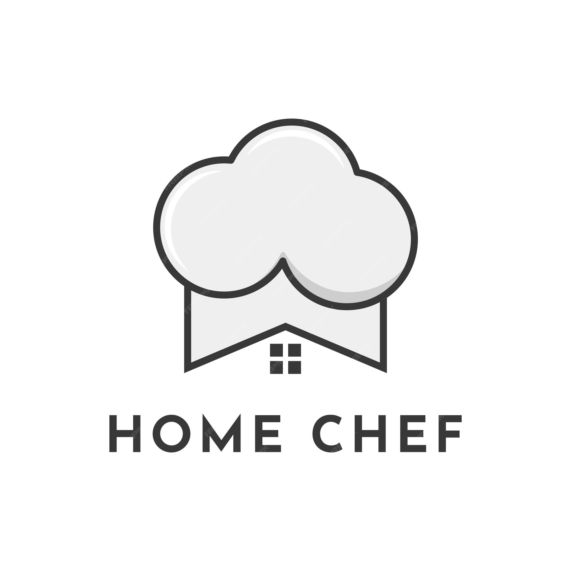 Premium Vector | Home chef logo design concept