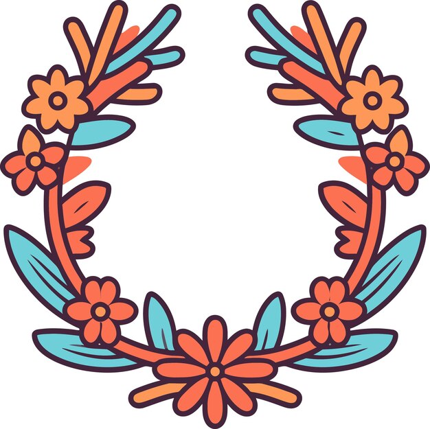 Premium Vector | Illustrated holiday hoops wreath vectorsbotanical ... image.