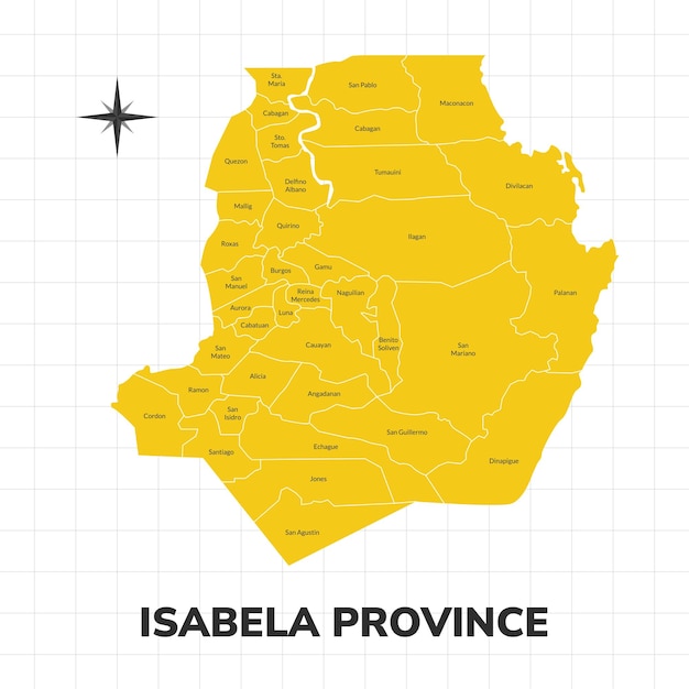 Premium Vector | Isabela province map illustration map of the province ...