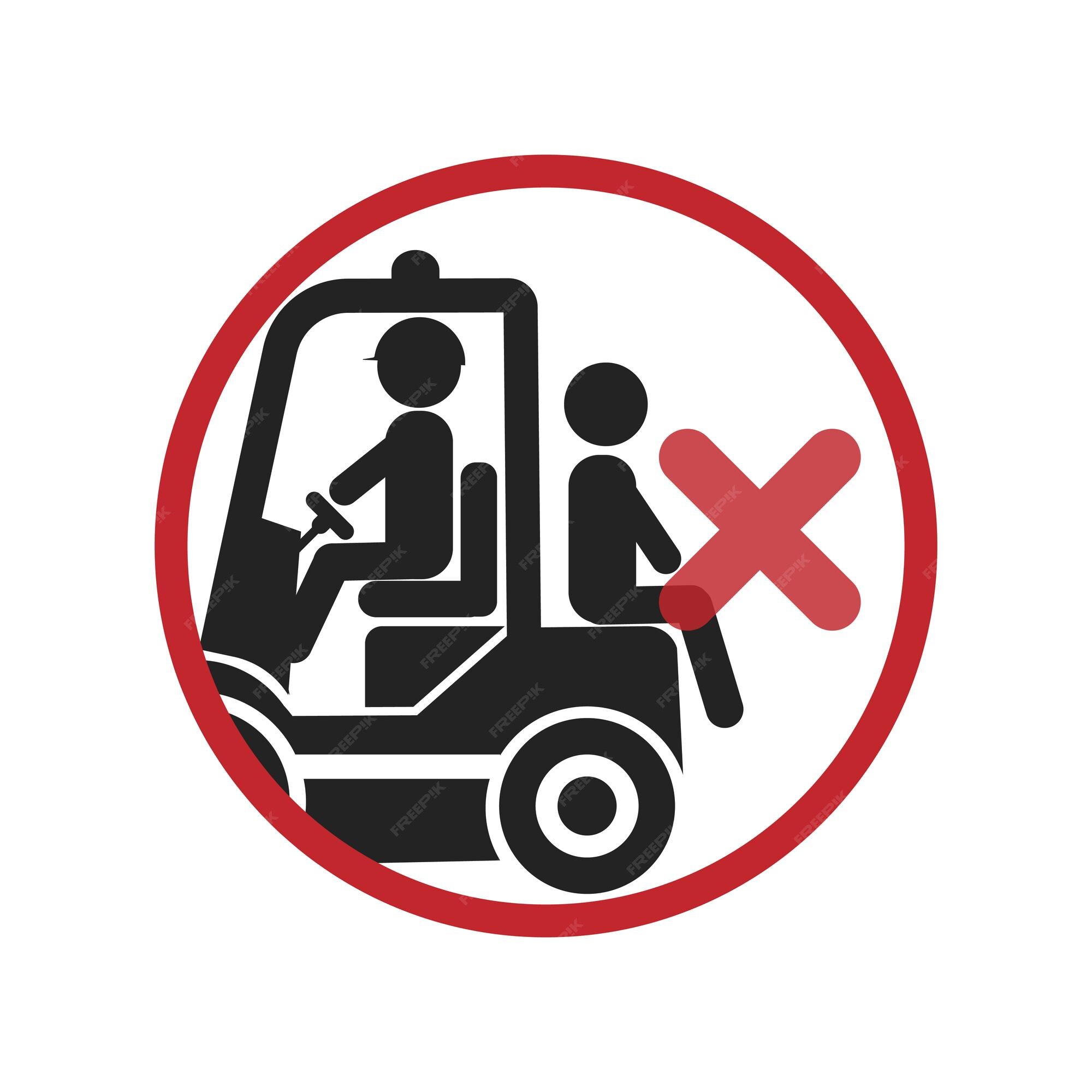 Premium Vector | Isolated safety industrial sign of do not ride on back ...