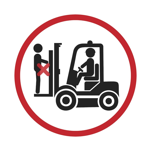 Premium Vector | Isolated safety industrial sign of do not ride on back ...