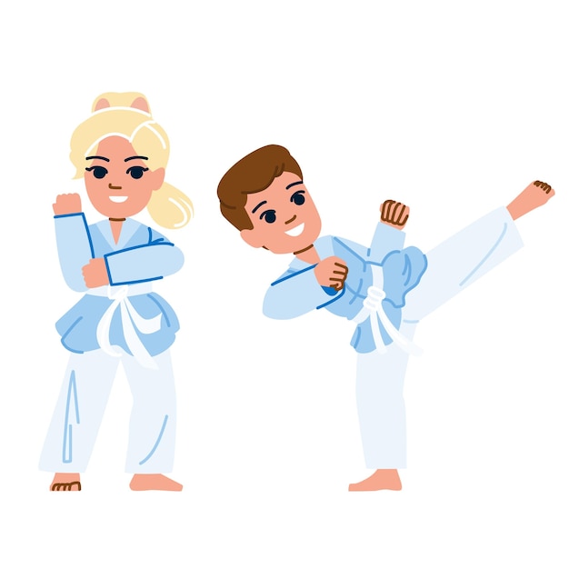 Premium Vector | Karate kid vector