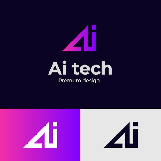 Premium Vector | Letter ai lowercase identity logo design with ...