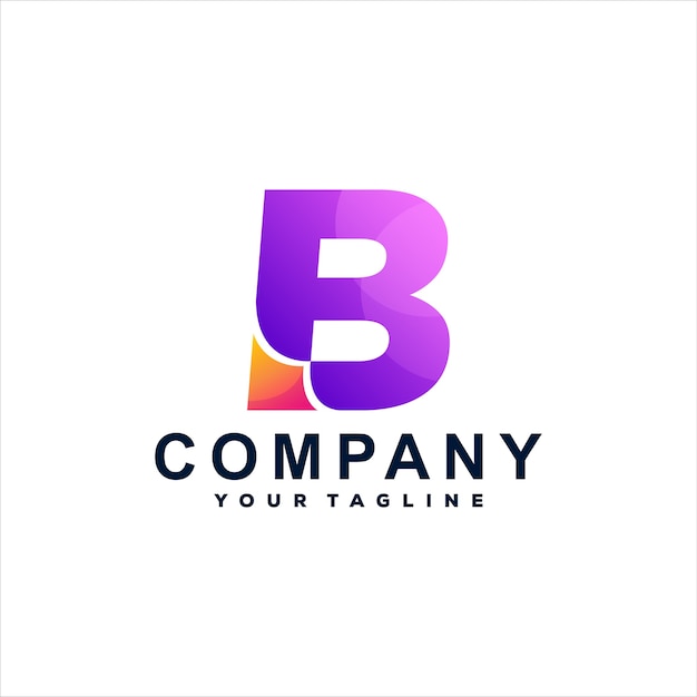 Premium Vector | Letter b gradient logo design