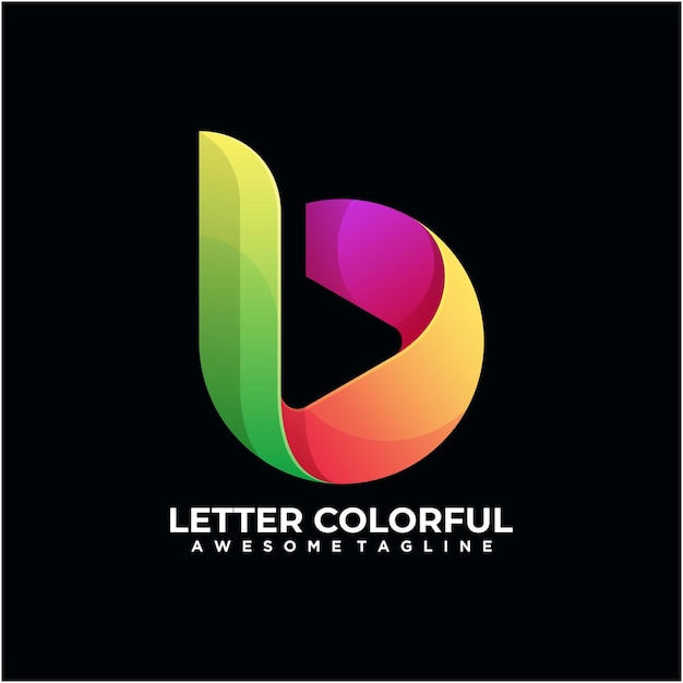 Premium Vector | Letter colorful logo design template modern